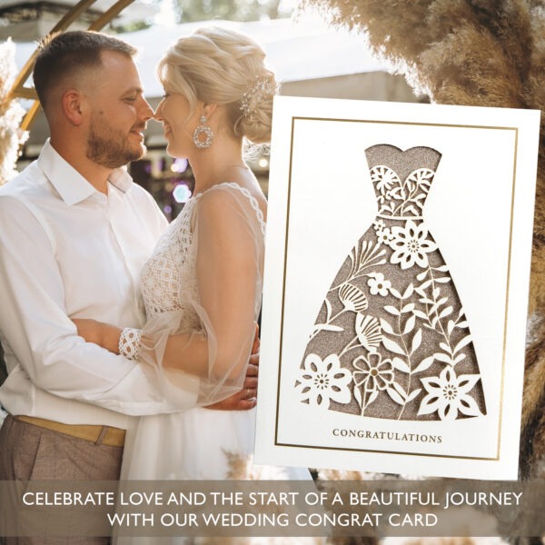 Wedding Gown Wedding Card - Image 2