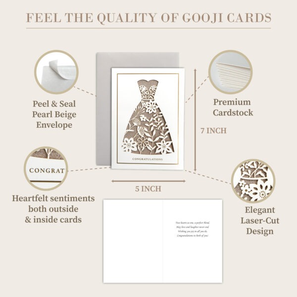 Wedding Gown Wedding Card - Image 3