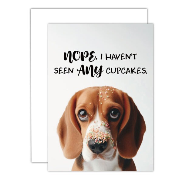 Cupcake Dog Birthday Card