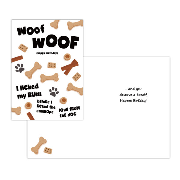 Dog Licked Bum Birthday Card - Image 4
