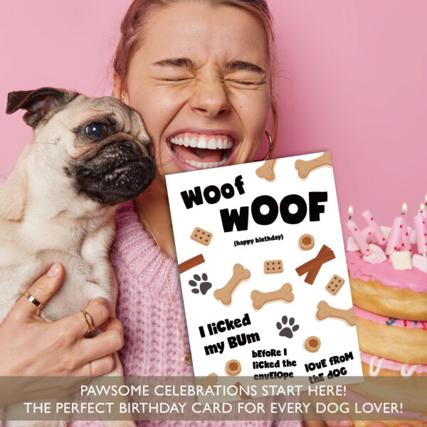 Dog Licked Bum Birthday Card - Image 2