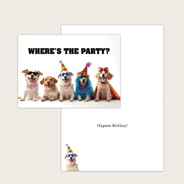 Where's Party Dogs Birthday Card - Image 4