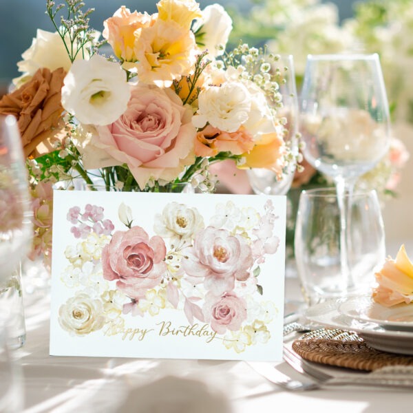 Floral Birthday Card (Blossom Grace)