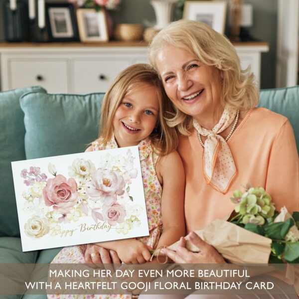 Floral Birthday Card (Blossom Grace)