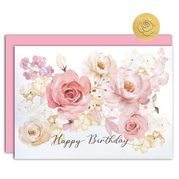 Floral Birthday Card (Blossom Grace)