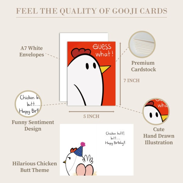 Chicken Butt Birthday Card