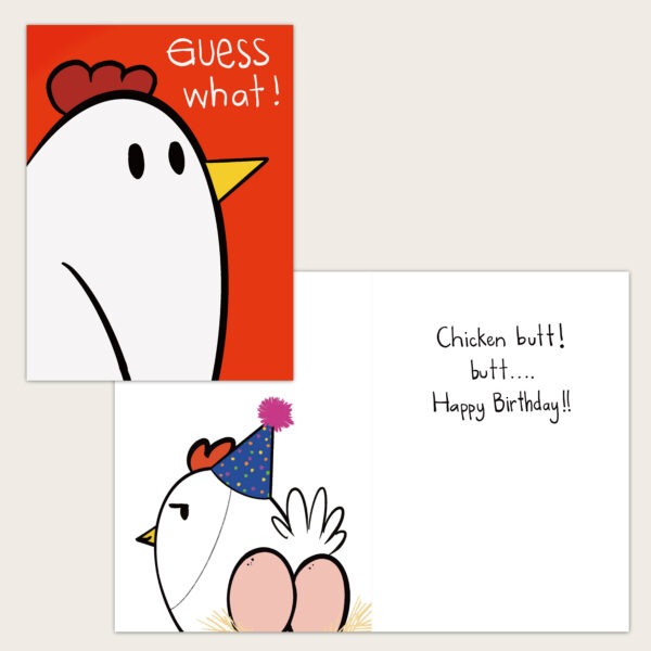 Chicken Butt Birthday Card