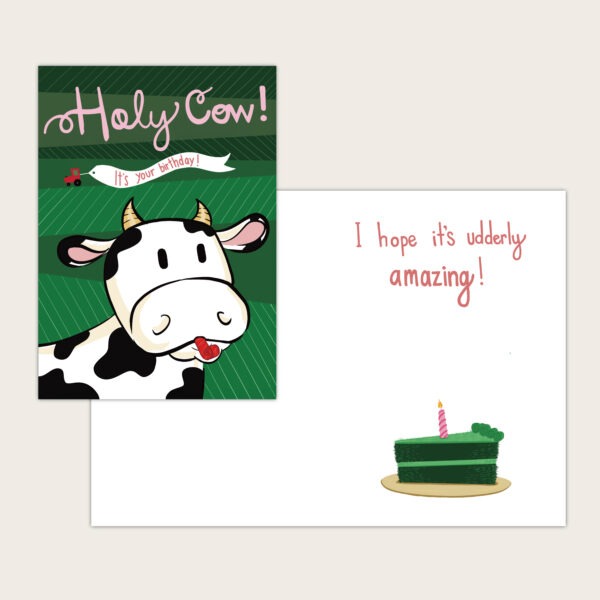 Holy Cow Birthday Card