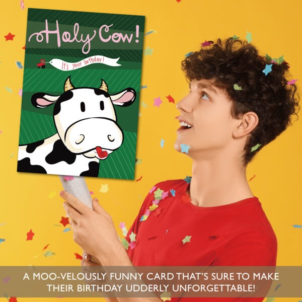 Holy Cow Birthday Card
