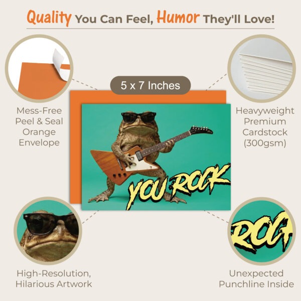 Rocker Toad Birthday Card