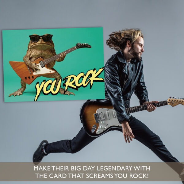 Rocker Toad Birthday Card
