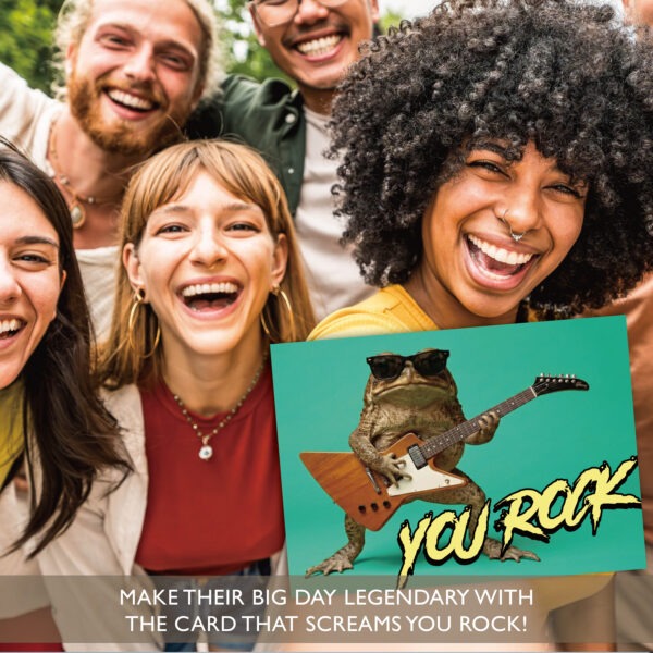 Rocker Toad Birthday Card