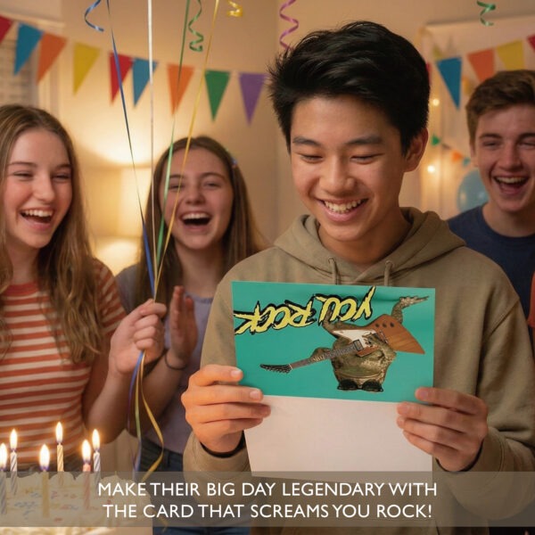 Rocker Toad Birthday Card