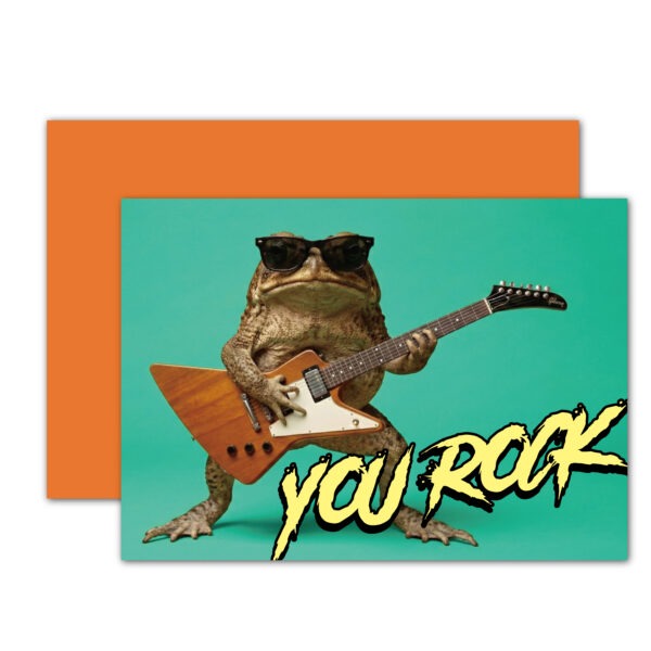Rocker Toad Birthday Card